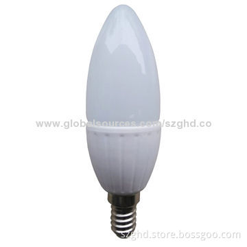 Dimmable LED Candle Bulb, 4W, E14, 100-240V AC Voltage